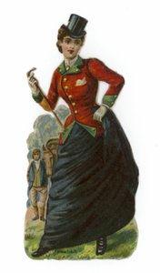 Donna in abito da equitazione