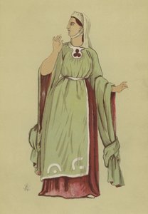 Costume femminile del regno di Enrico I da English School