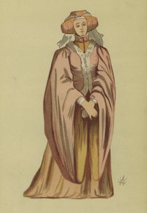 Costume femminile del regno di Riccardo II da English School