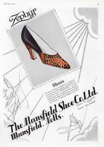 Pubblicità di scarpe da donna, anni 