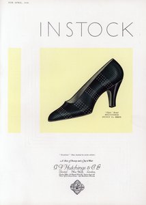 Pubblicità di scarpe da donna, anni 