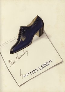 Pubblicità di scarpe da donna, anni 