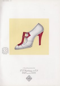 Pubblicità di scarpe da donna, anni 