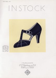Pubblicità di scarpe da donna, anni 