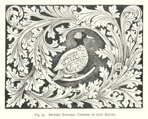 Intaglio del legno: Bordo inciso, centro in basso rilievo (incisione) da English School