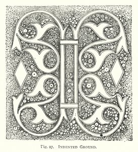 Intaglio del legno: Fondo indentato (incisione) da English School