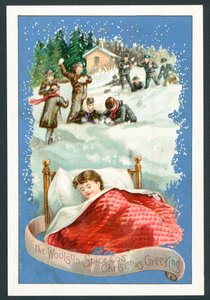 Biglietto di Natale della Woolson Spice Company da English School