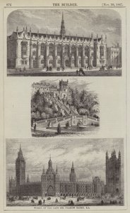 Opere del defunto Sir Charles Barry, RA (incisione) da English School