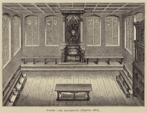 Worms, La Kaisersaal, Sala Imperiale (incisione)