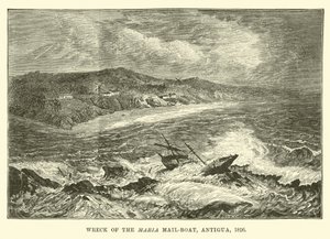 Naufragio della nave postale Maria, Antigua, 1826