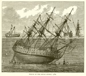 Naufragio della Royal George, 1782 da English School