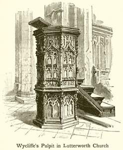 Il pulpito di Wycliffe nella chiesa di Lutterworth