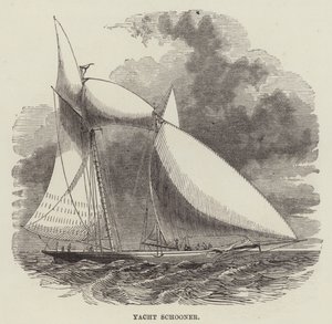 Schooner yacht (incisione) da English School