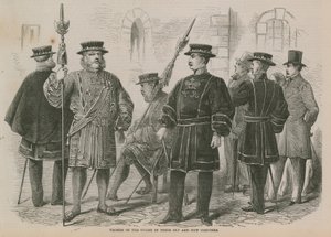 Yeomen della Guardia nei loro vecchi e nuovi costumi da English School