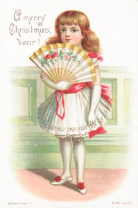 Giovane ragazza con ventaglio da English School