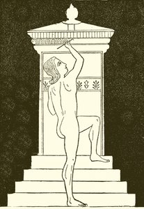 Giovane che dipinge una stele