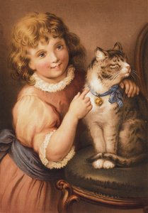 Giovane ragazza con un gatto
