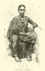 Giovane donna di Madras da English School