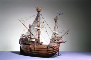 Modello in scala 1:60 di una caracca fiamminga del c.1480