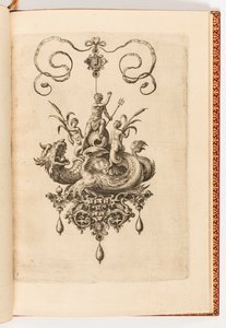 Stampa, Piastra 4, da Bullarum Inaurium etc. Archetypi Artificiosi Pars Altera (Pendenti, Orecchini, ecc. Disegni della Natura Più Abile, Parte Due) da Engraved by Adriaen Collaert