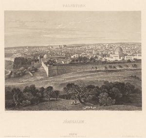 Gerusalemme da Engraving by Friedrich Salathé