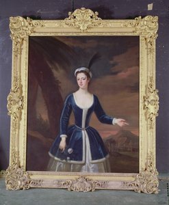 Ritratto di Mary Slingsby in un paesaggio orientale da Enoch Seeman