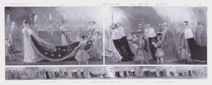 Le processioni del re e della regina, incoronazione di re Edoardo VII e della regina Alessandra, Abbazia di Westminster, Londra