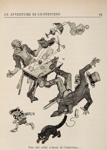 Illustrazione da Le Avventure di Ciuffettino da Enrico de Conti Novelli