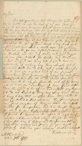 Lettera a Allice Jones, Concord, Massachusetts, 7 ottobre 1755 da Ephraim Jones