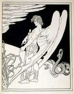 Un angelo gigante dal libro Giuda illustrato da Ephraim Moses Lilien (1874-1925). Lilien è considerato il padre dell
