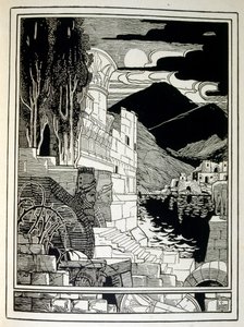 Le rovine di Sodoma, dal libro Giuda illustrato da Ephraim Moses Lilien (1874-1925). Lilien è considerato il padre dell