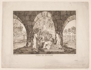 Minosse e Voltaire da Erasmus Cristoffer Karlebye