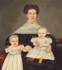 Signora Paul Smith Palmer e i suoi gemelli da Erastus Salisbury Field