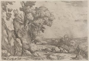 Paesaggio con pastori a riposo da Ercole Bazicaluva
