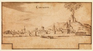 Veduta di Cartagena, Spagna, c.1642 da Ercole Frigoni Bazzicaluva