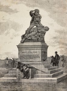 Monumento a Enrico e Giovanni Cairoli, patrioti italiani, gruppo in bronzo dello scultore Ercole Rosa, sul Pincio, Roma, Italia da Ercole Rosa