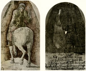 Figura equestre per la cappella Garganelli a Bologna da Ercole de Roberti
