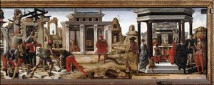 Polittico Griffoni: predella con la storia di San Vincenzo Ferrer da Ercole de Roberti