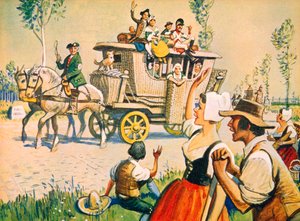 Una carrozza sulla strada tra Parigi e Versailles nel 1787 da Eric Parker