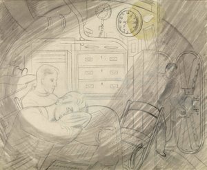 La cabina degli ufficiali superiori di un sottomarino da Eric Ravilious