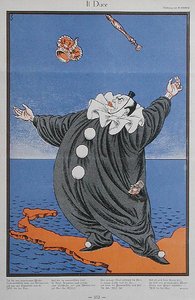 Caricatura di Benito Mussolini (1883-1945), da 