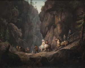 Il passaggio attraverso Krokkleven vicino a Ringerike in Norvegia da Erik Pauelsen