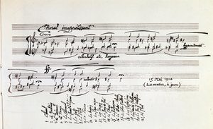 Dettaglio di spartito musicale di Sports and entertainment di Erik Satie da Erik Satie
