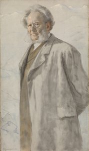 Ritratto di Henrik Ibsen 1828-1906, 1895 da Erik Theodor Werenskiold