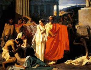 Edipo e Antigone durante la peste a Tebe, di Eugene-Ernest Hillemacher da Ernest Hillemacher