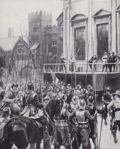 Esecuzione di Re Carlo I fuori dalla Banqueting House a Whitehall, Londra, 30 gennaio 1649 da Ernest (after) Crofts