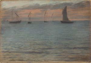 Un Paesaggio Marino al Tramonto da Ernest Ange Duez