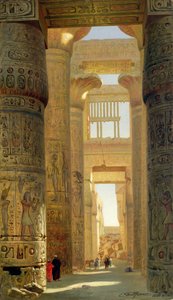 Il Tempio di Karnak, La Grande Sala Ipostila, 1890 da Ernest Carl Eugen Koerner