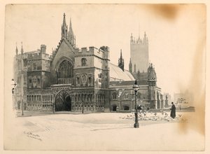 Esterno della Westminster Hall da Ernest Clifford Peixotto