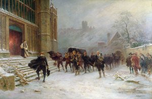Il funerale di Re Carlo I - Cappella di San Giorgio, Windsor nel 1649